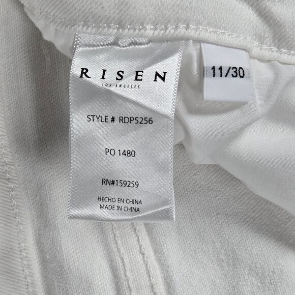 Risen Vintage Wash Straight Leg White Denim Jeans High Rise RDP5256 30/11 - Picture 5 of 13